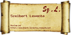 Szeibert Levente névjegykártya